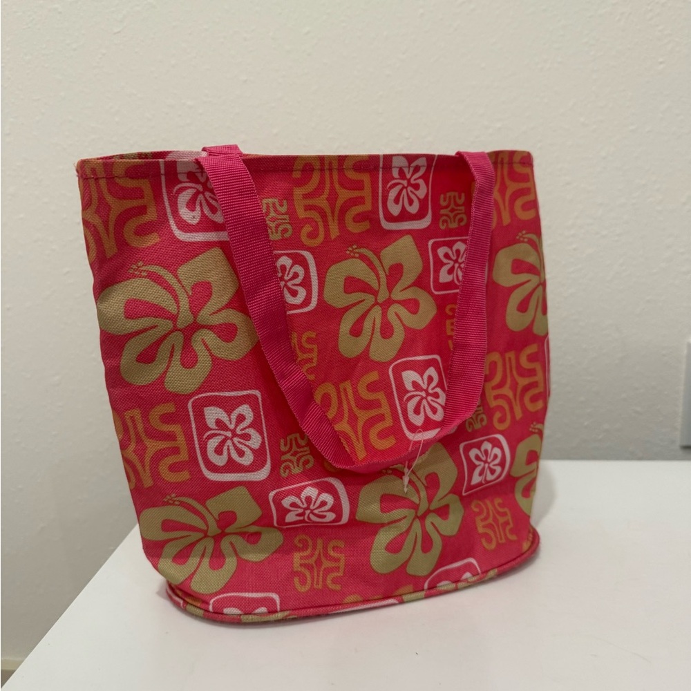 Pink Floral Tote Bag